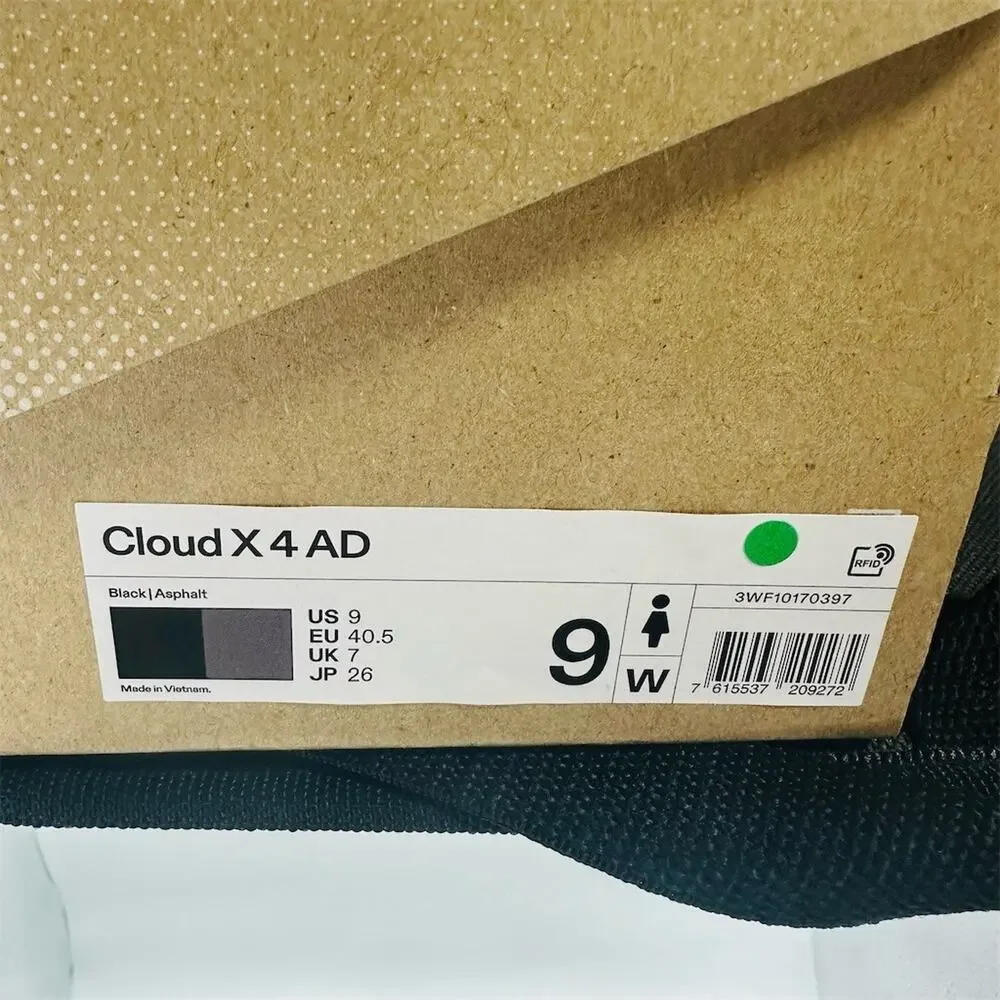 On Running Cloud X 4 AD Black/White | Women’s Size 9 Wide | NWD Store Display